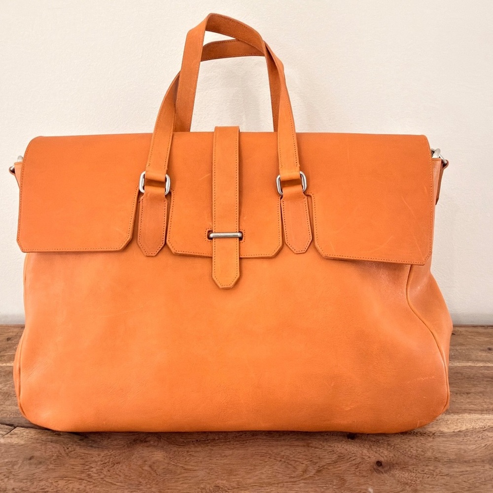 Il Bisonte Galileo Vintage Leather Weekender Bag